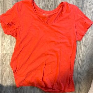 Women's Red V-Neck T-Shirt